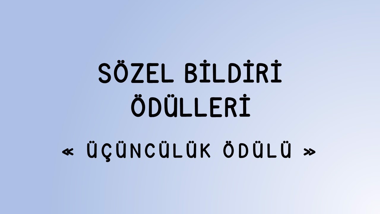 Sözel Bildiri Ödülü